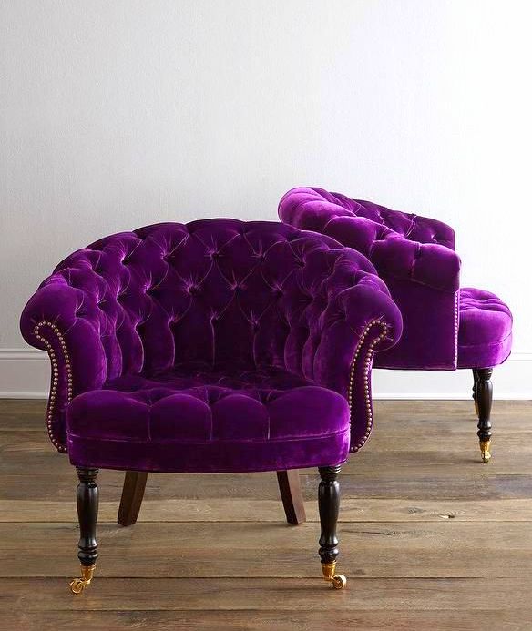 decor tuft chairs style purple